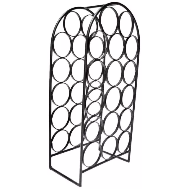Arthur Umanoff Wrought Iron Seventeen -Bottle Wine Holder