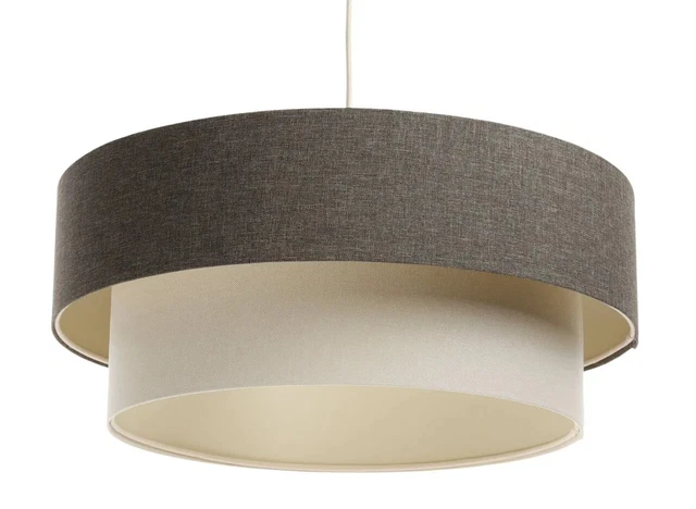 Lampada a sospensione BPS Koncept Duo Classic Elegant grigio grafite, crema vintage 60 cm
