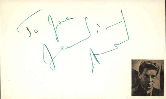 Jean Pierre Aumont D.2001 French Actor Signed 3" x 5" Index Card