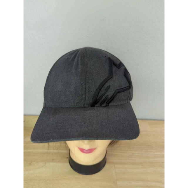 Alpinestars Men's Corp Shift Mock Mesh Curved Bill Flexfit Hat Gray Black L/XL