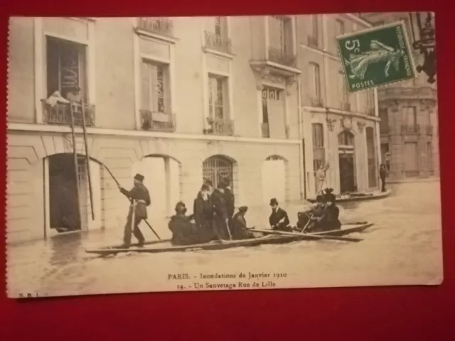 CPA 75 - PARIS - Inondations de Janvier 1910 - Un Sauvetage Rue de Lille