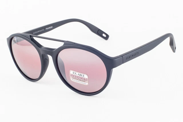 Serengeti LEANDRO Satin Black / Polarized Bi Mirror Sedona Sunglasses 8593 53mm