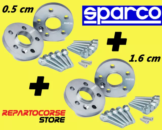 DISTANZIALI SPARCO 5 + 16mm CON BULLONI - BMW serie E87 E46 E60 E81 E82 E90 E91