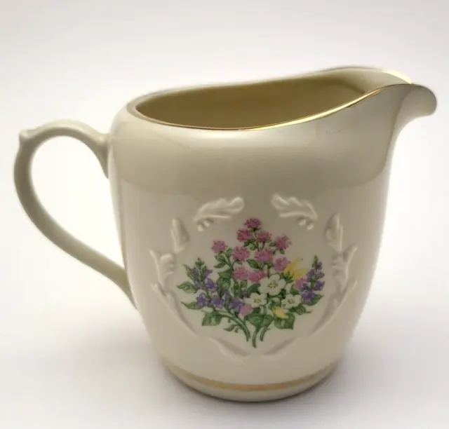 Vintage Lenox Spice Garden Creamer, Flowers Fine China, 1995