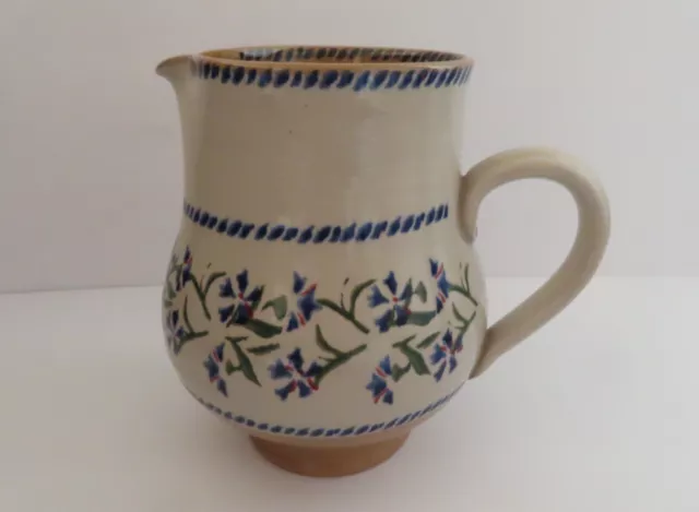 Nicholas Mosse Unusual Retired 40 Oz Pitcher - Blue Flowers