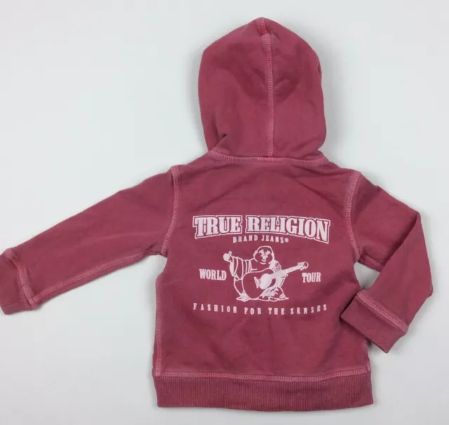 True Religion Hoodie Jacket Infant Size 6-12 Months Factory Distress Faded