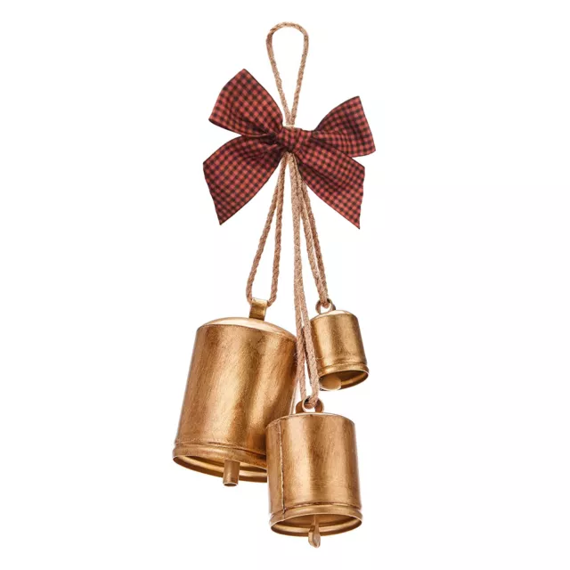 Metal Vintage Christmas Brass Bells Decor Copper Pendant DIY Craft Wind Chimes