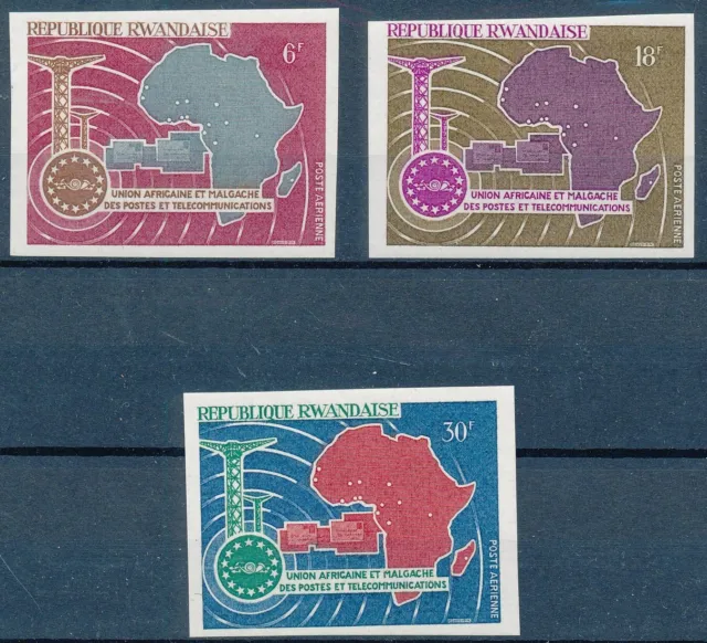 [BIN20058] Rwanda 1967 good set very fine MNH imperf Airmail stamps