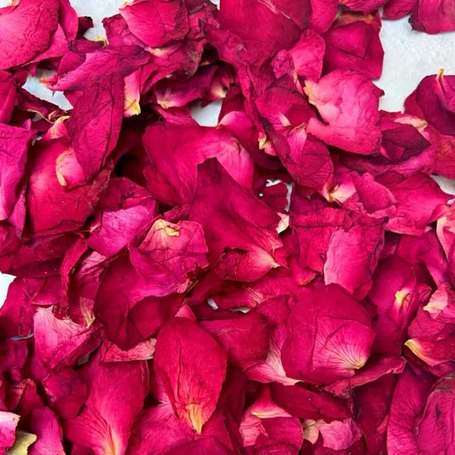 50 Ospiti Coriandoli Matrimonio Biodegradabili Avorio Rosso Petali di Rosa Fiori Essicchi