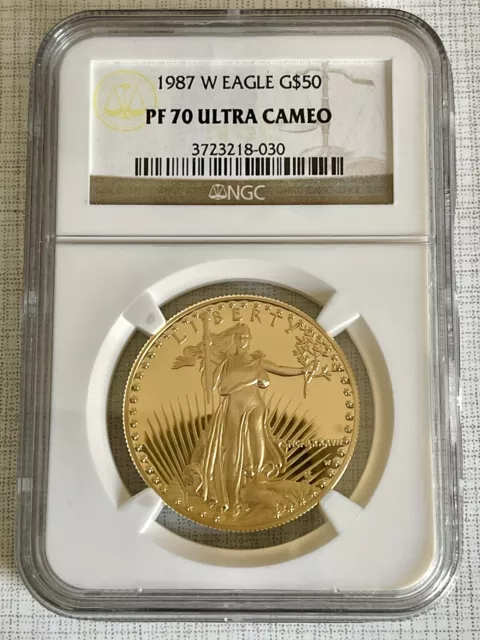 USA 1987W Eagle $50 1 oz Gold NGC PF70 ULTRA CAMEO SKU#3598