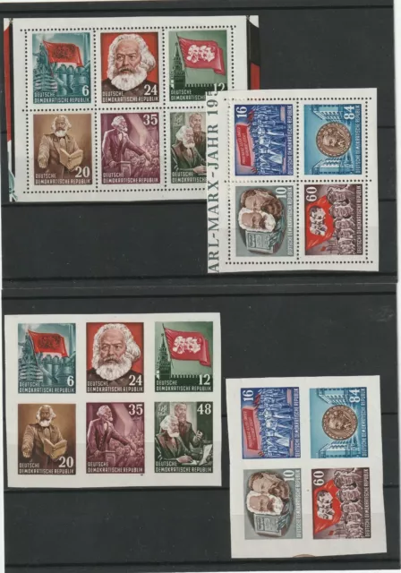 DDR Einzelmarken aus Block 7-15 gestempelt wählbar Debria/Marx /Engels 1950-1958