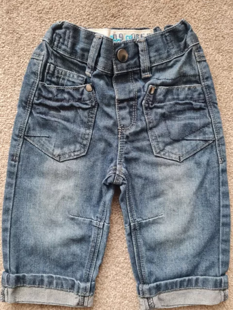 Next Denim Blue Baby Jeans. Age 6-9 Months.