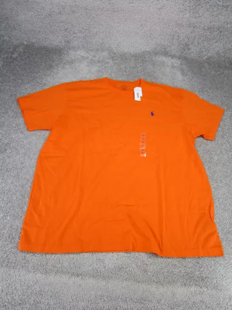 Polo Ralph Lauren Shirt Mens Xl Orange Cotton Short Sleeve Tee NEW