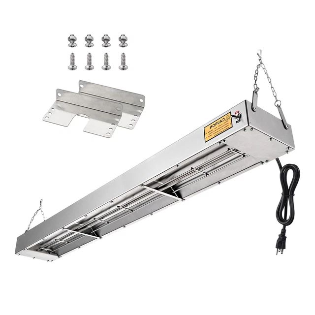 WeChef 43" 1100W Electric Strip Heater Food Warmer Stainless Steel Heating Lamp