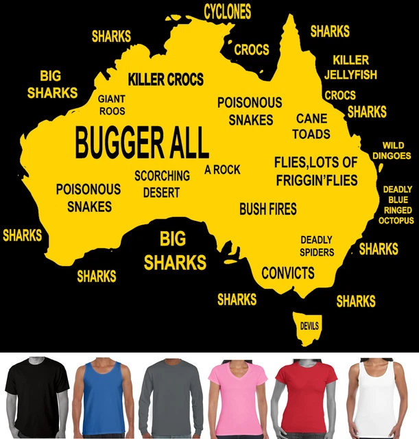 Funny T-Shirts Aussie Maps Mens Ladies Singlets Straya  t shirt Australian Tee