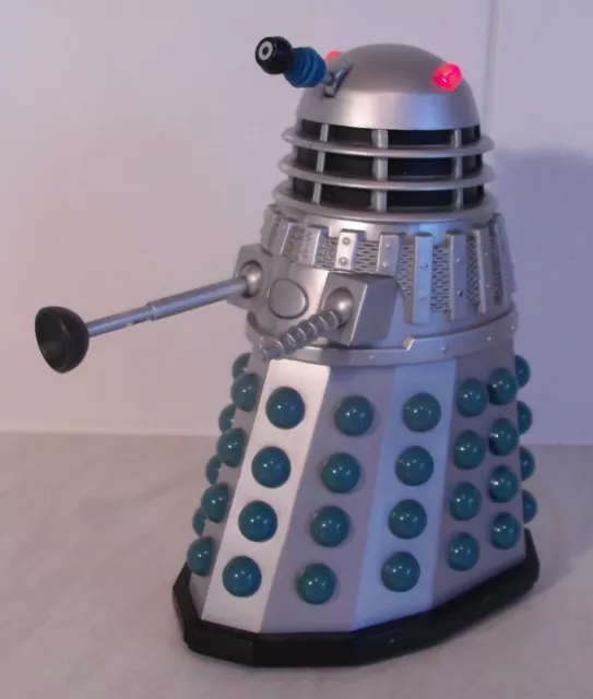 Dr Doctor Who TALKING DALEK Silver & Blue Unboxed Product Enterprise Ltd. - RARE