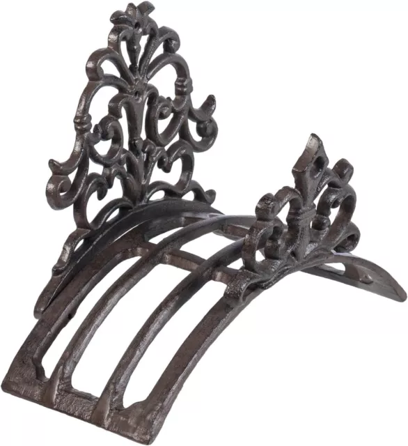 Wall Mounted Brown Cast Iron Hose Holder, Decorative Hanging Water Hose Rack