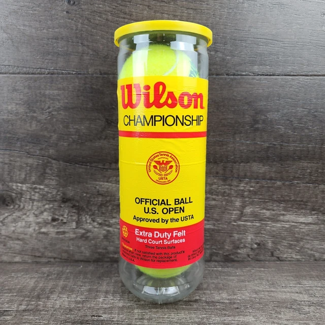 VINTAGE WILSON CHAMPIONSHIP Tennis Balls Extra Duty Felt NEW SEALED 11