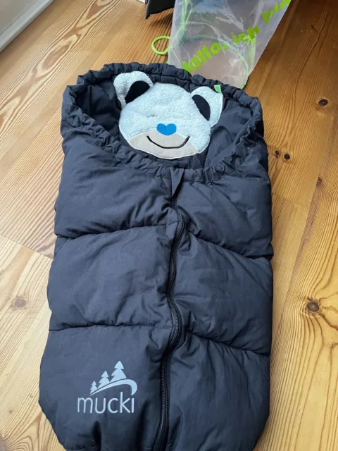 Odenwälder Mucki Babynest Fußsack schwarz mi OVP 3