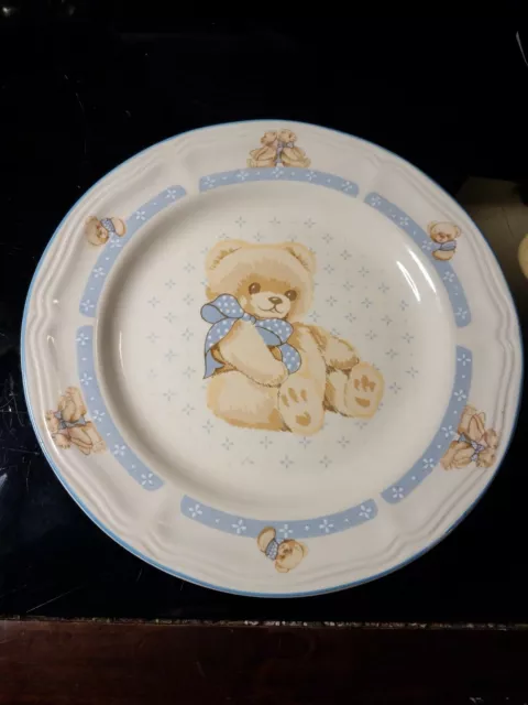 Tienshan Theodore Country Bear Dessert Plate Stoneware