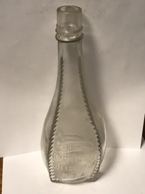 Patent 1900 Heinz Tomato Ketchup Bottle Fancy Bulbous Tooled Top