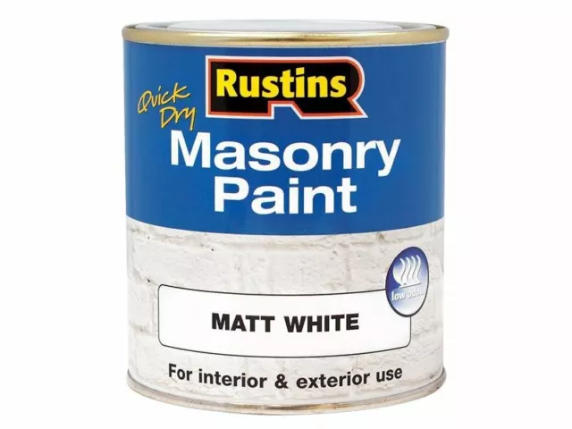 Rustins - Pintura de mamposterÃ­a de secado rÃ¡pido, blanco, 500 ml