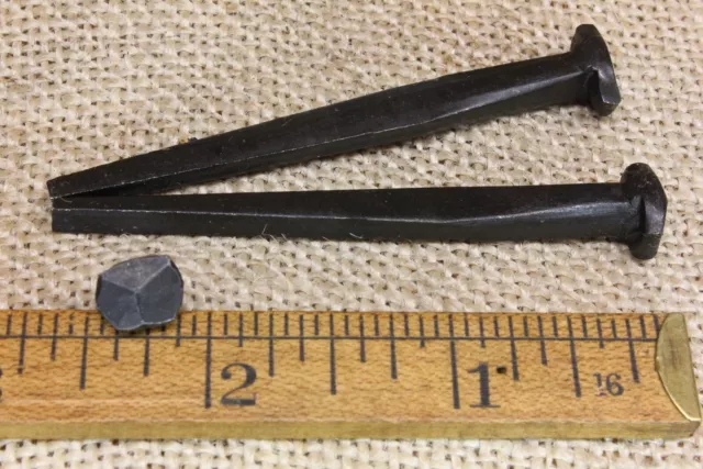 2 1/2" Rose head Nails antique Spikes Square Wrought Iron rustic Decorative look