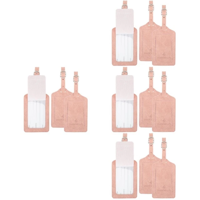 12 étiquettes Valise étanches Transparentes - Avec Anneau Acier Et Compartiment Zip | Pour Voyage, Avion, Croisière