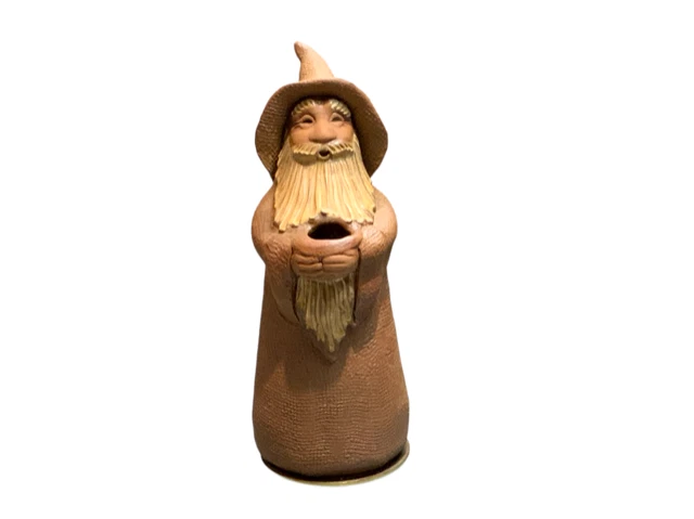 Vintage Windridge Pottery Gentlefolk Wizard Figurine Candle Holder