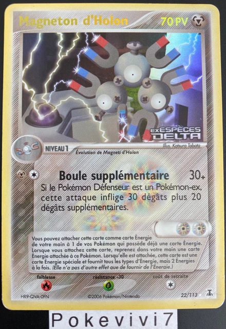 Pokemon Card 22/113 HOLON MAGNETON Rare REVERSE Block EX Species DELTA FR
