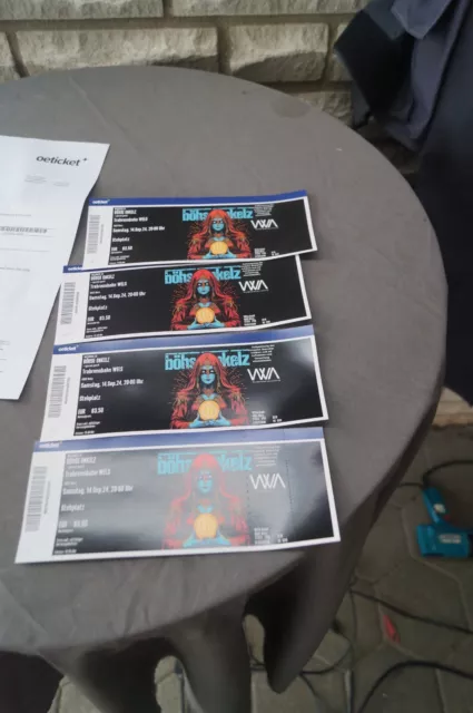 4x Böhse Onkelz-Tickets Wels-Österreich -Trabrennbahn-Stehplatz-14.09.2024