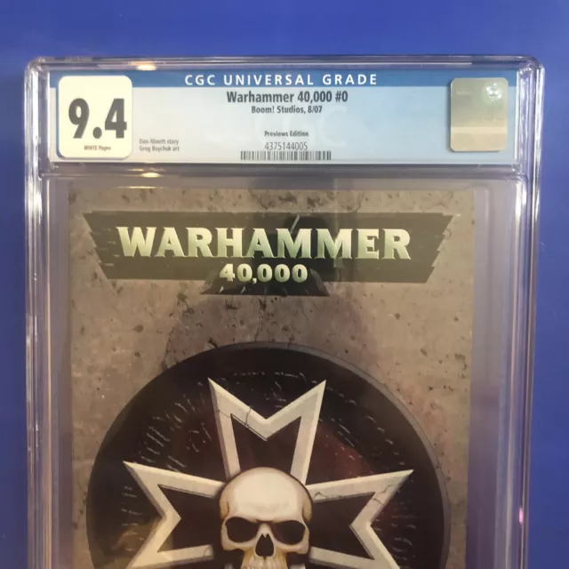 Warhammer 40K 0 Cgc 9.4 1St Print 1St Appearance Preview Edition Boom Comic 2007 2