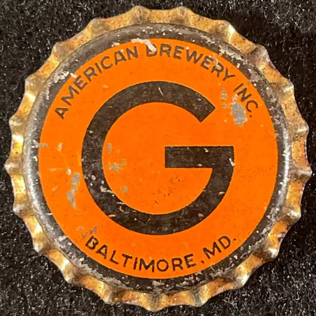 American Brewery Garrett County Cork Beer Bottle Cap Baltimore Maryland Antiques