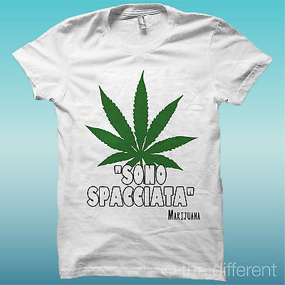 T-Shirt " Foglia Marijuana Citazione Divertente Sono Spacciata " Idea Regalo