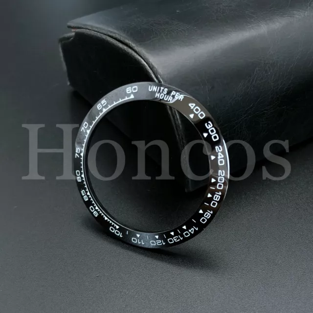 Ceramic Bezel Fits For Rolex Daytona 16500 16520 116500 116520 Black/Wt Engraved