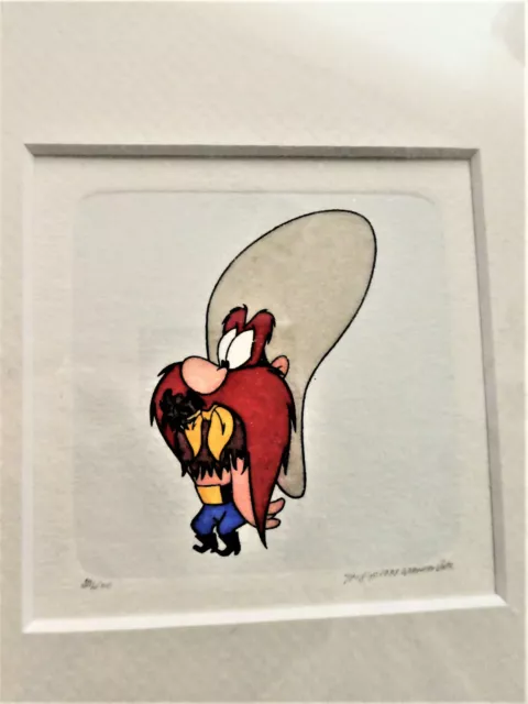 Yosemite Sam Hand Tinted Limited Ed Etching Looney Tunes Warner Bros Art #26/500