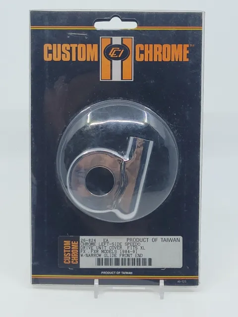Custom Chrome Left Side Speedo Drive Unit Cover 26-824 XL FX FXR 1984-91 Harley