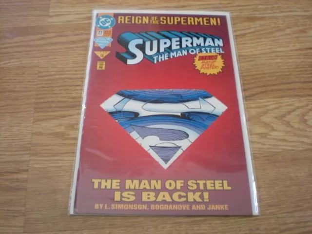 Superman The Man of Steel #22 (1991 Series) DC Comics "Die-Cut Cover" VF/NM