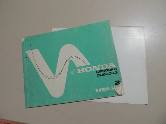 Parts List catalogo ricambi Honda CB500 K3 CB 550 K3 Four manuale officina