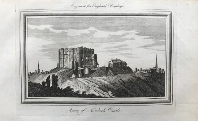 1769 antiker Druck; Norwich Castle, Norfolk