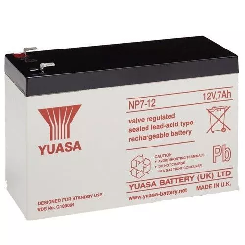 Burglar Alarm Battery 12v 7Ah YUASA NP7-12 NEW