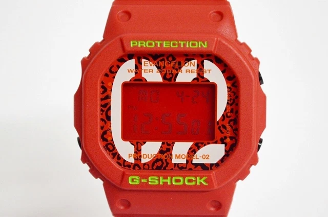 CASIO G SHOCK X Evangelion EVA 02 The Beast Model DW 5600 FROM