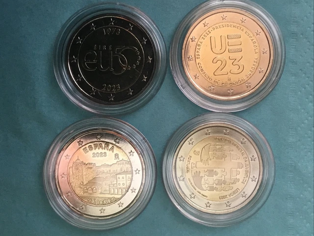 4 X 2€ GEDENKMÜNZE, Europa KONVOLUT, div. Länder , JAHR 2023, STGL.!!!, s. Fotos