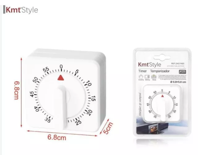 Timer cronometro manuale da cucina casa temporizzatore orario contatore 60 max