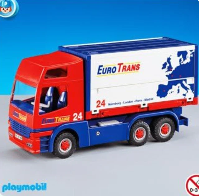 PLAYMOBIL 9370 Camion Porte-conteneurs Euro Trans - Neuf - Semi-remorque Cargo