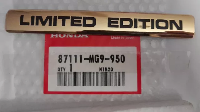 Honda Emblema etichetta GL1200L GOLDWING '85 Limited Edition cod.87111MG9950 oro