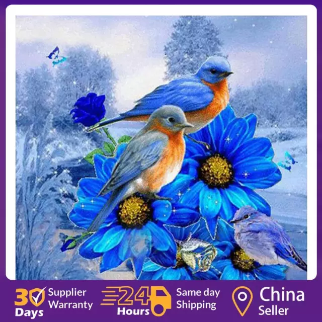 Flowers and Birds Oil Paint By Numbers Kit DIY Acrylic Painting Frameless Craft