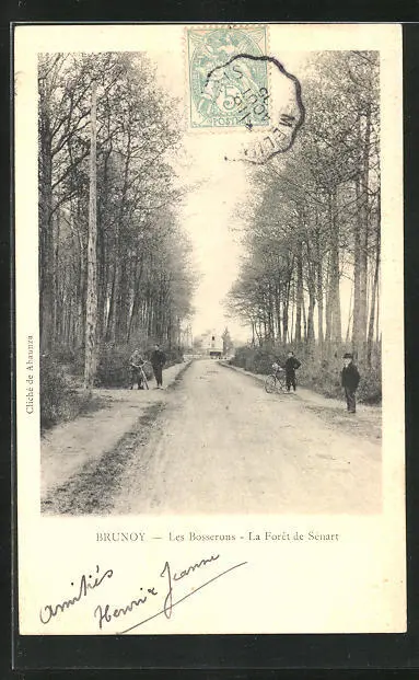 CPA Brunoy, Les Bosserons, La Foret de Senart 1905