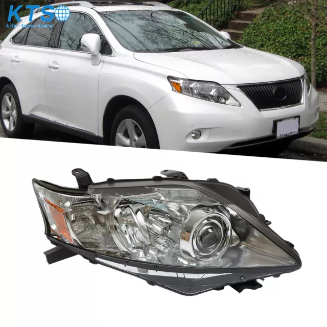 For 2010-2012 Lexus RX350 Headlight Xenon /HID w/ AFS Right Side Chrome Housing