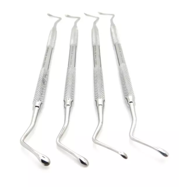 Periodontal Lucas Curettes Set Of 4 Dental Surgical Premium New Instruments